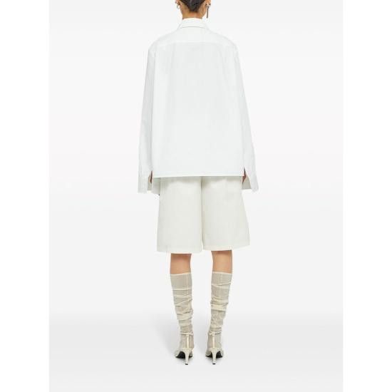 Jil Sander JIL SANDER Women Shirts J45002 J03DL0142 100 WHITE Size S / US 4 / IT 40 - 4 Thumbnail