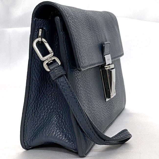 Prada PRADA Clutch Bag Blue Leather Size ONE SIZE - 2 Thumbnail