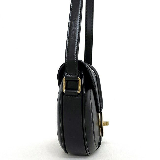 Celine CELINE Shoulder Bag Black Leather Size ONE SIZE - 3 Thumbnail