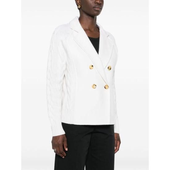 Max Mara MAX MARA Women Jackets MICIO 037 001 WHITE Size L / US 10 / IT 46 - 3 Thumbnail