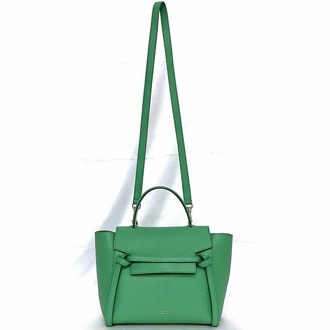 Celine CELINE Handbag Green Leather Size ONE SIZE - 2 Thumbnail