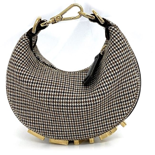 Fendi FENDI Handbag Brown Cotton Size ONE SIZE - 3 Thumbnail
