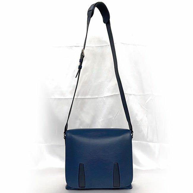 Louis Vuitton LOUIS VUITTON Shoulder Bag Blue Leather Size ONE SIZE - 2 Thumbnail