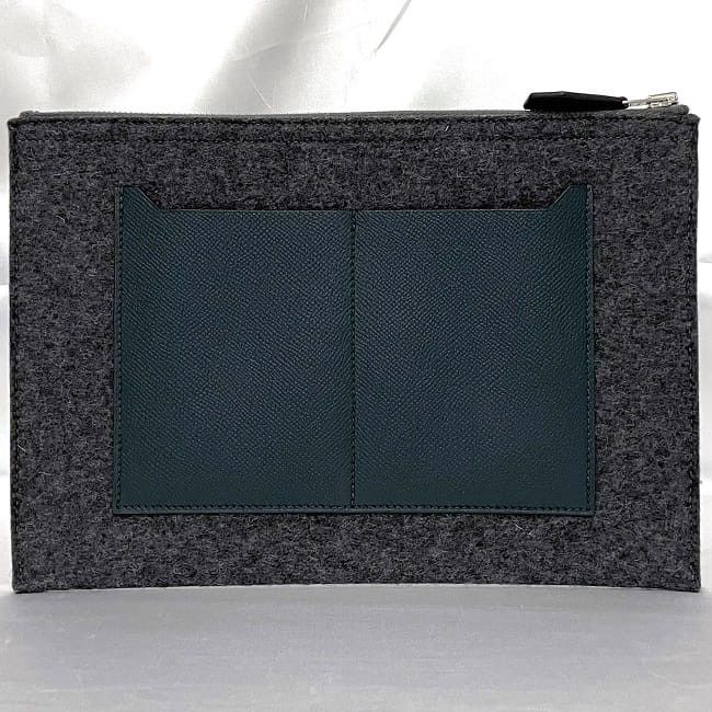 Hermes HERMES Clutch Bag Grey Other Size ONE SIZE - 2 Thumbnail