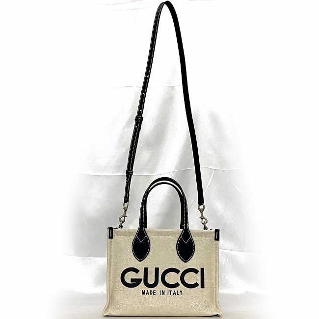 Gucci GUCCI Handbag Neutrals Cotton Size ONE SIZE - 2 Thumbnail