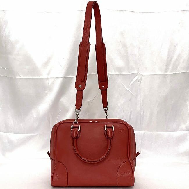 Loewe LOEWE Handbag Red Leather Size ONE SIZE - 2 Thumbnail