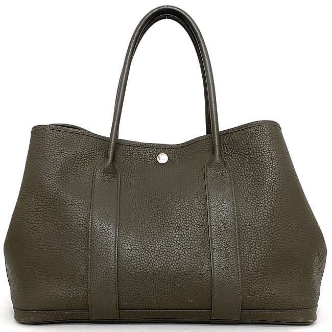 Hermes HERMES Tote Bag Grey Leather Size ONE SIZE - 3 Thumbnail