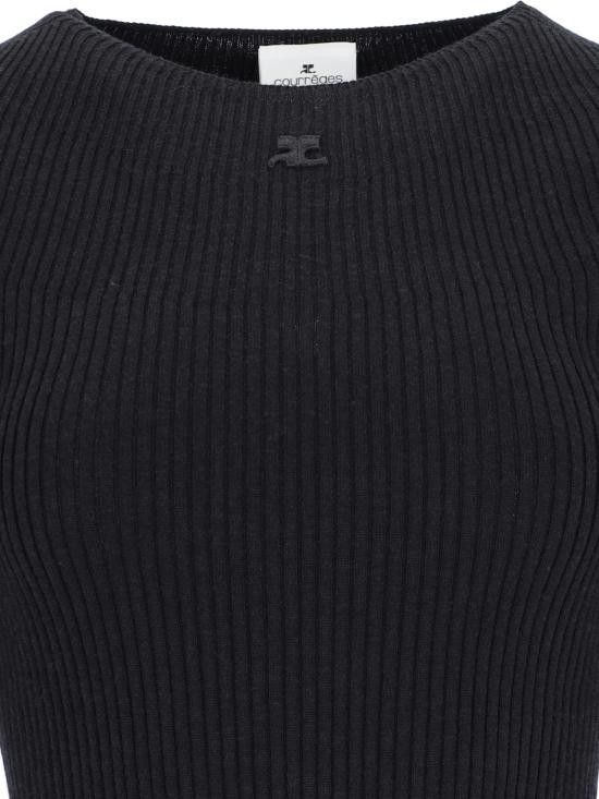 Courreges COURREGES Women Sweater 124MPU130FI0049 9999 Black Size L / US 10 / IT 46 - 3 Thumbnail