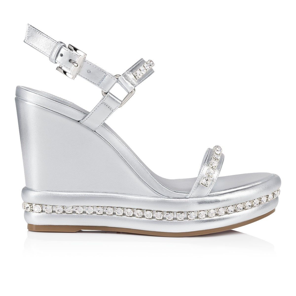 Christian Louboutin Pyrastrass Silver 110mm Size US 11 / IT 41 - 3 Thumbnail