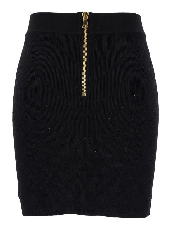 Balmain BALMAIN Women Skirts CF1LB004KF530PA Black Size 27" / US 4 / IT 40 - 2 Thumbnail