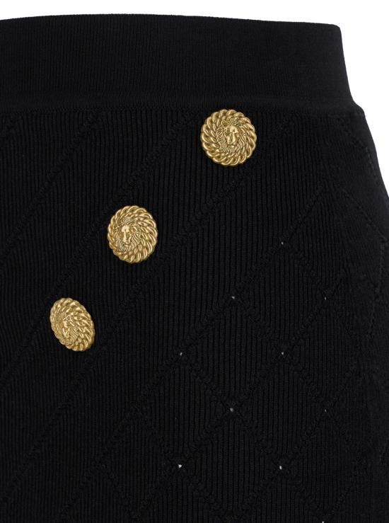 Balmain BALMAIN Women Skirts CF1LB004KF530PA Black Size 27" / US 4 / IT 40 - 3 Thumbnail