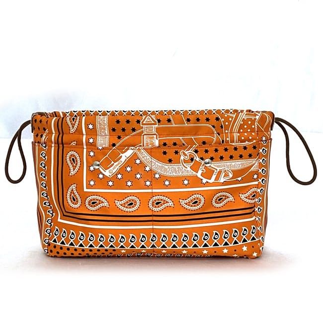 Hermes HERMES Clutch Bag Orange Silk Size ONE SIZE - 3 Thumbnail