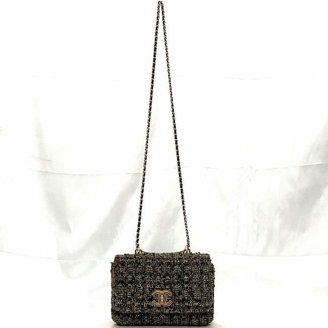 Chanel CHANEL Shoulder Bag Brown Tweed Size ONE SIZE - 2 Thumbnail