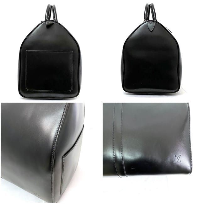 Louis Vuitton LOUIS VUITTON Travel Bag Black Leather Size ONE SIZE - 3 Thumbnail