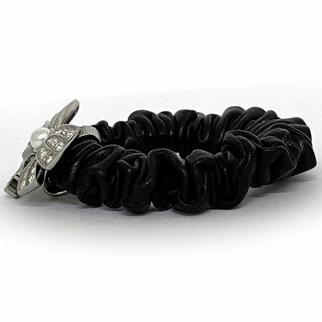 Chanel CHANEL Hair Accessorie Black Leather Size ONE SIZE - 3 Thumbnail