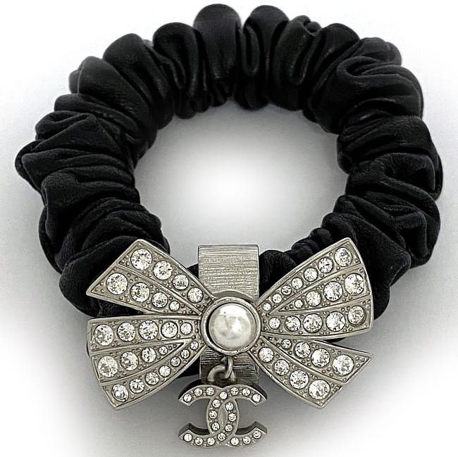 Chanel CHANEL Hair Accessorie Black Leather Size ONE SIZE - 2 Thumbnail