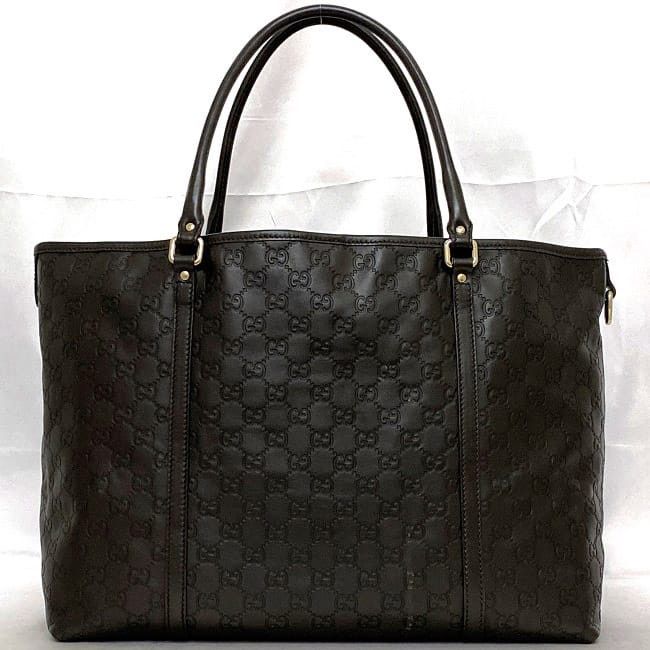 Gucci GUCCI Tote Bag Brown Leather Size ONE SIZE - 3 Thumbnail