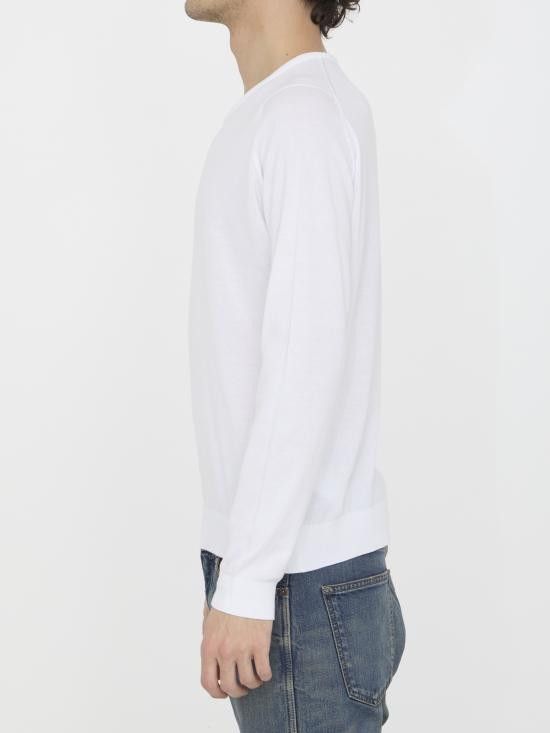 John Smedley JOHN SMEDLEY Men Sweater HATFIELD WHITE Size US XL / EU 56 / 4 - 3 Thumbnail