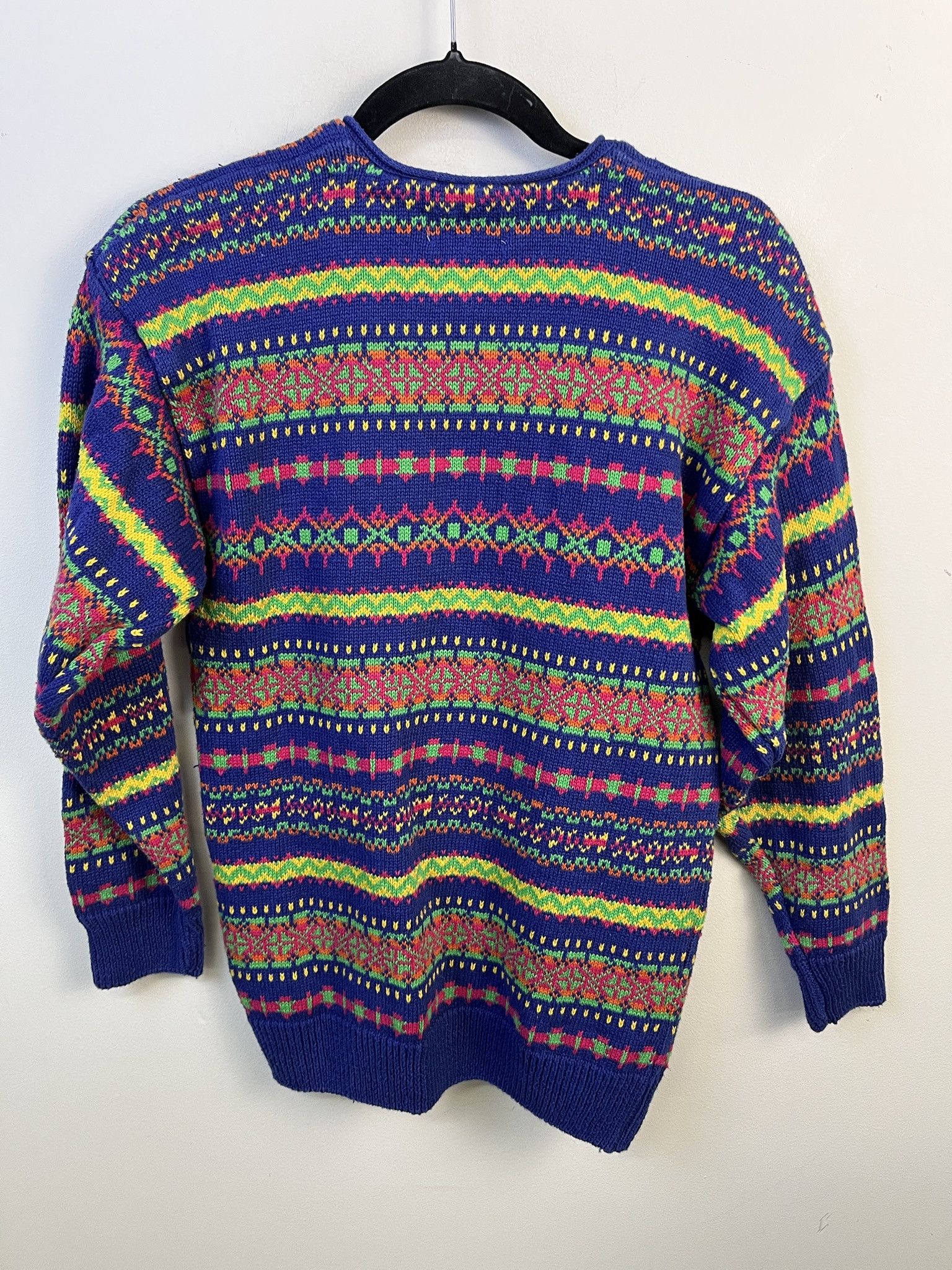 Vintage Vintage Knit Sweater 1990s Thick Knit Boundary Waters Rainbow Stripe Knit Cardigan Size S Size US S / EU 44-46 / 1 - 3 Thumbnail