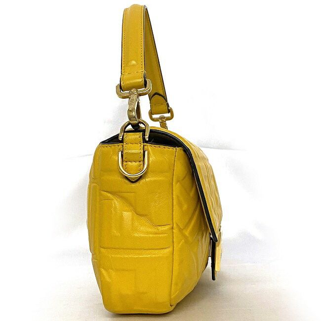 Fendi FENDI Handbag Yellow Leather Size ONE SIZE - 3 Thumbnail