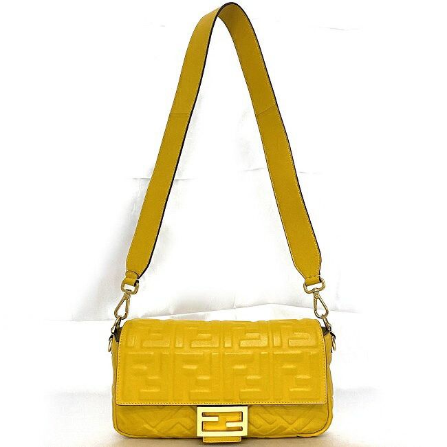 Fendi FENDI Handbag Yellow Leather Size ONE SIZE - 2 Thumbnail