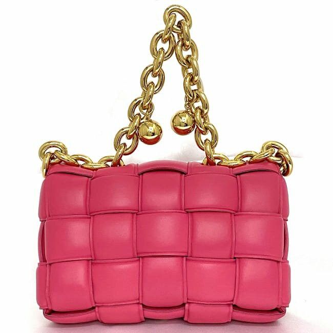 Bottega Veneta BOTTEGA VENETA Shoulder Bag Pink Leather Size ONE SIZE - 3 Thumbnail