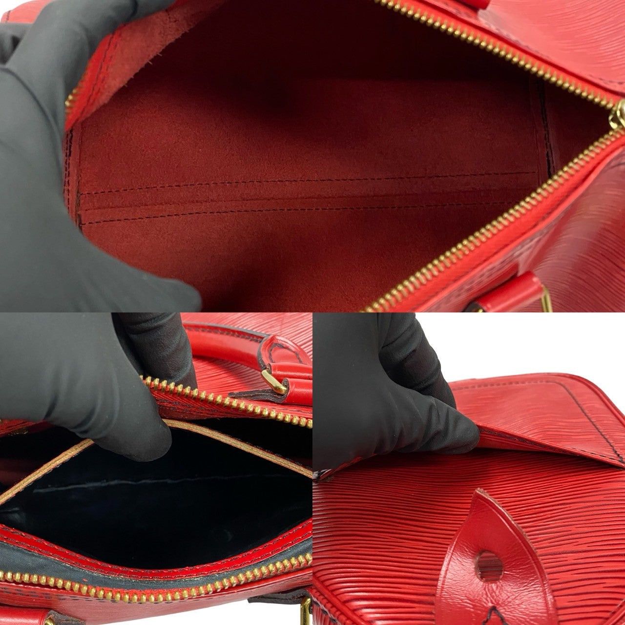 Louis Vuitton Louis Vuitton Handbag Red Leather Size ONE SIZE - 8 Thumbnail