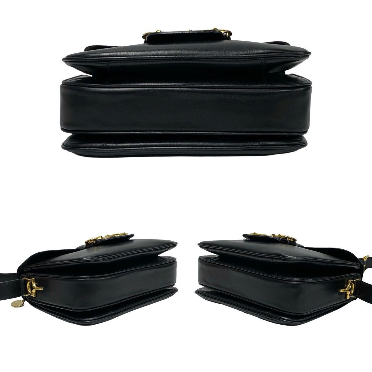 Celine Celine Shoulder Bag Black Leather Size ONE SIZE - 6 Thumbnail