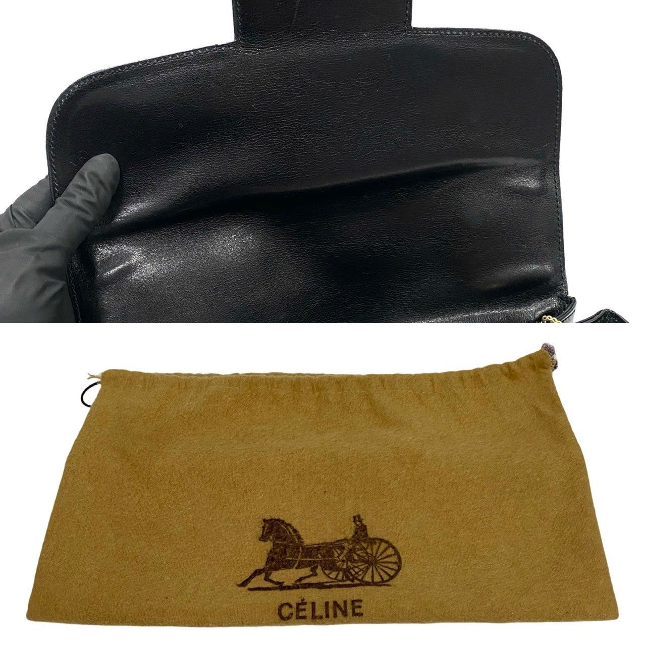 Celine Celine Shoulder Bag Black Leather Size ONE SIZE - 8 Thumbnail