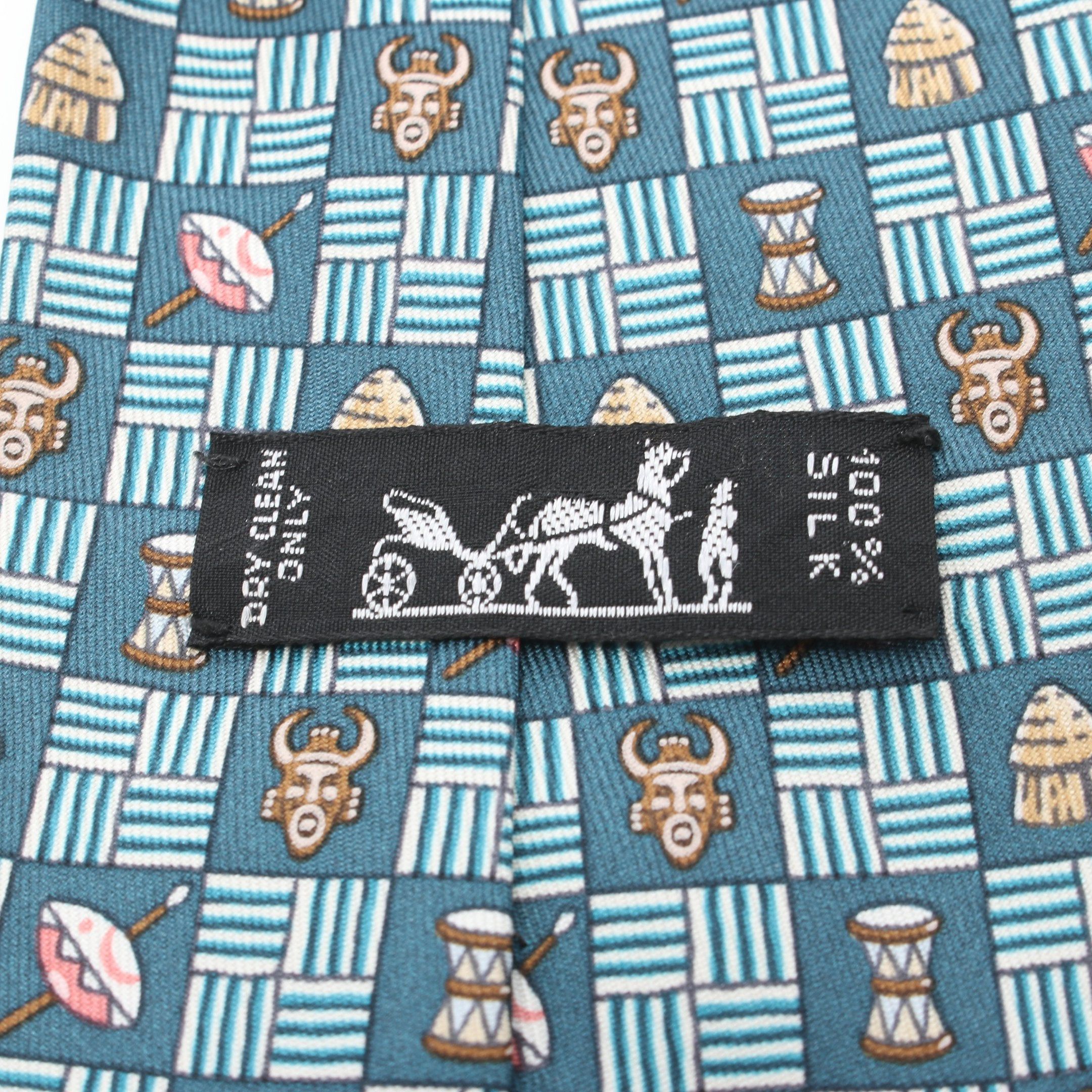 Hermes Hermes Scarf Silk Blue Green Multicolor Size ONE SIZE - 5 Thumbnail