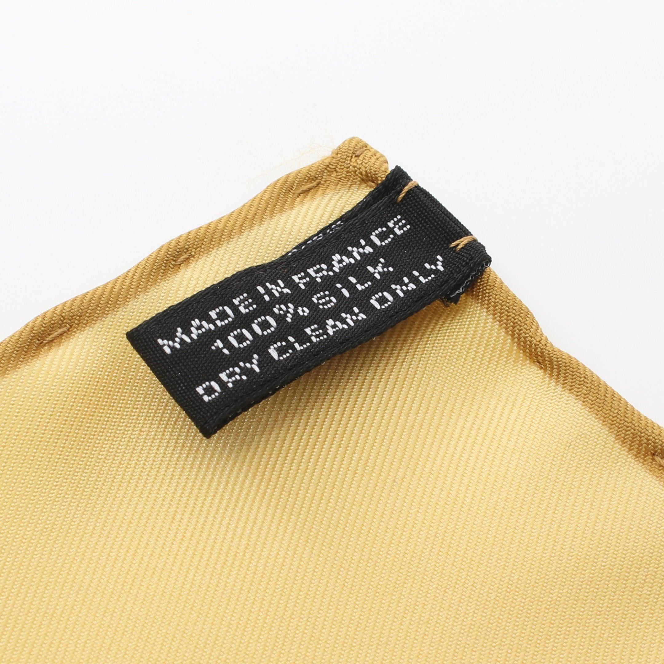 Hermes Hermes Petit Carres 40 Handkerchief Scarf Silk Yellow Size ONE SIZE - 4 Thumbnail