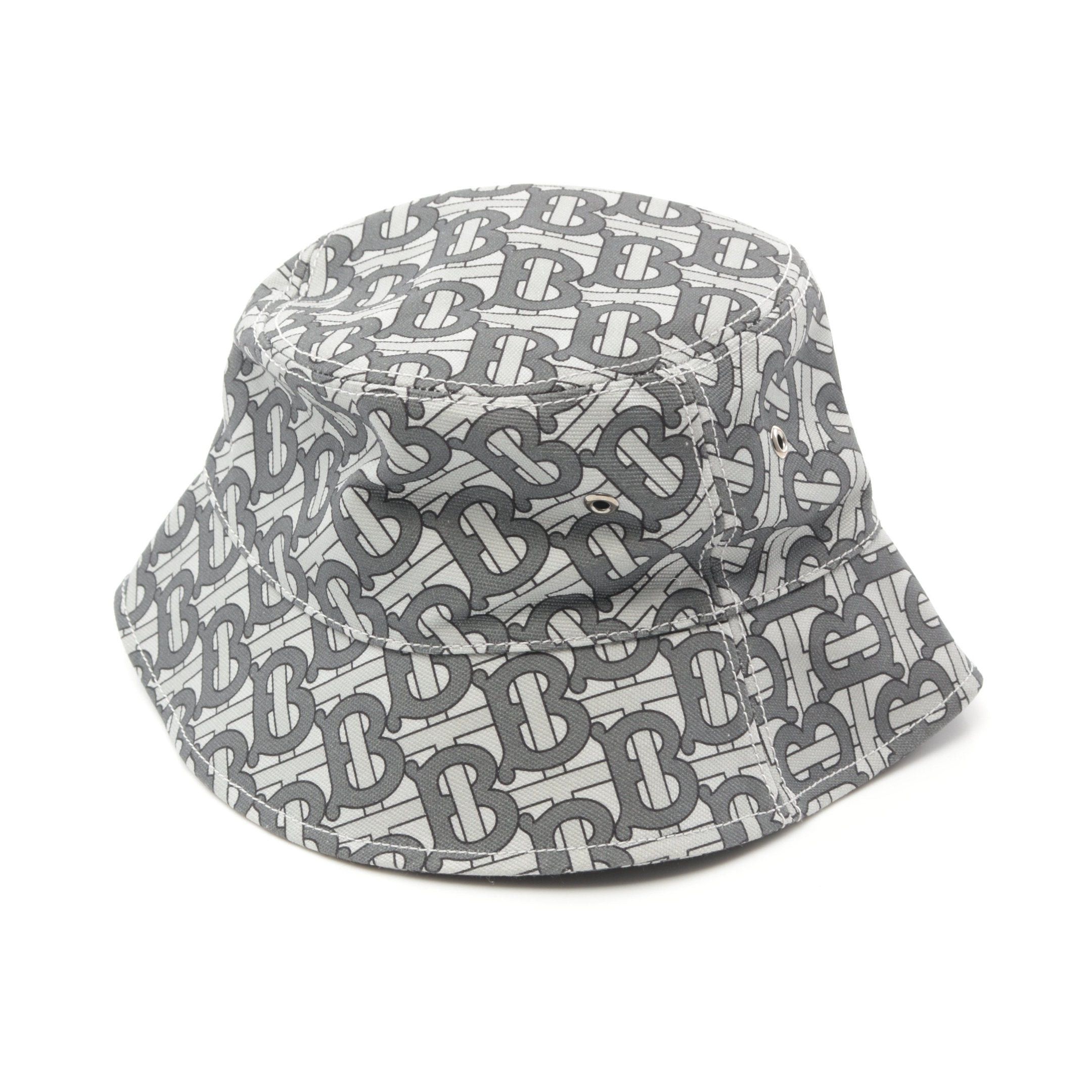Burberry Burberry Tb Monogram Hat Canvas Gray Size ONE SIZE - 2 Thumbnail