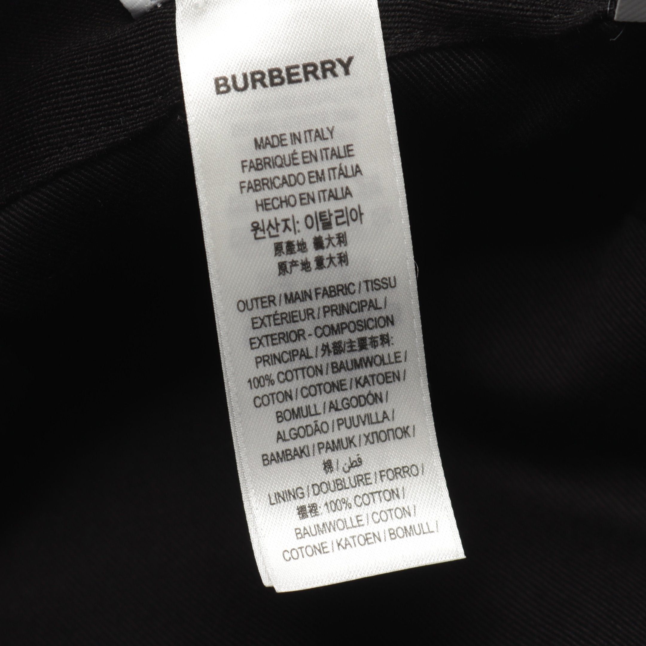 Burberry Burberry Tb Monogram Hat Canvas Gray Size ONE SIZE - 5 Thumbnail