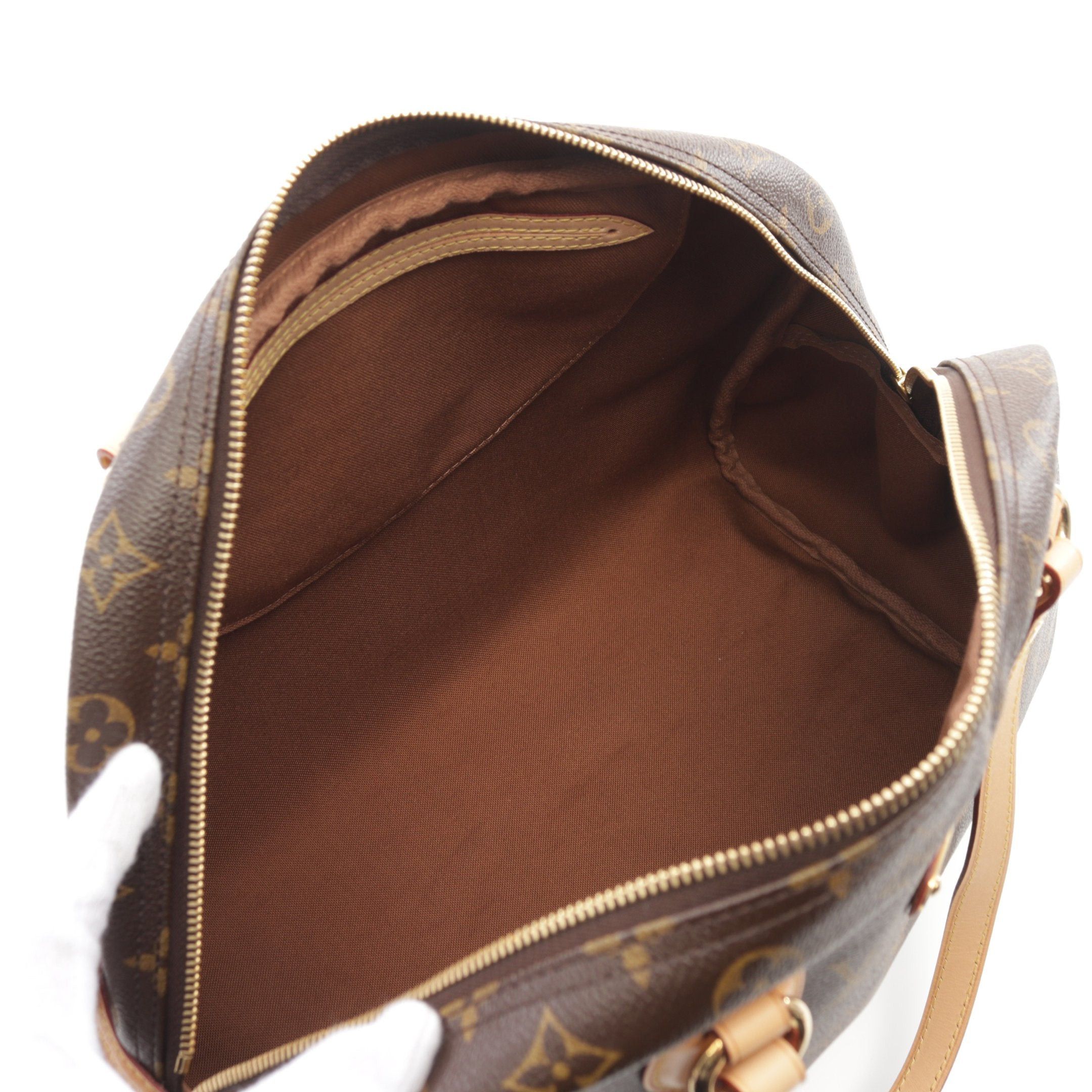 Louis Vuitton Montorgueil Gm Monogram Shoulder Bag Leather Brown