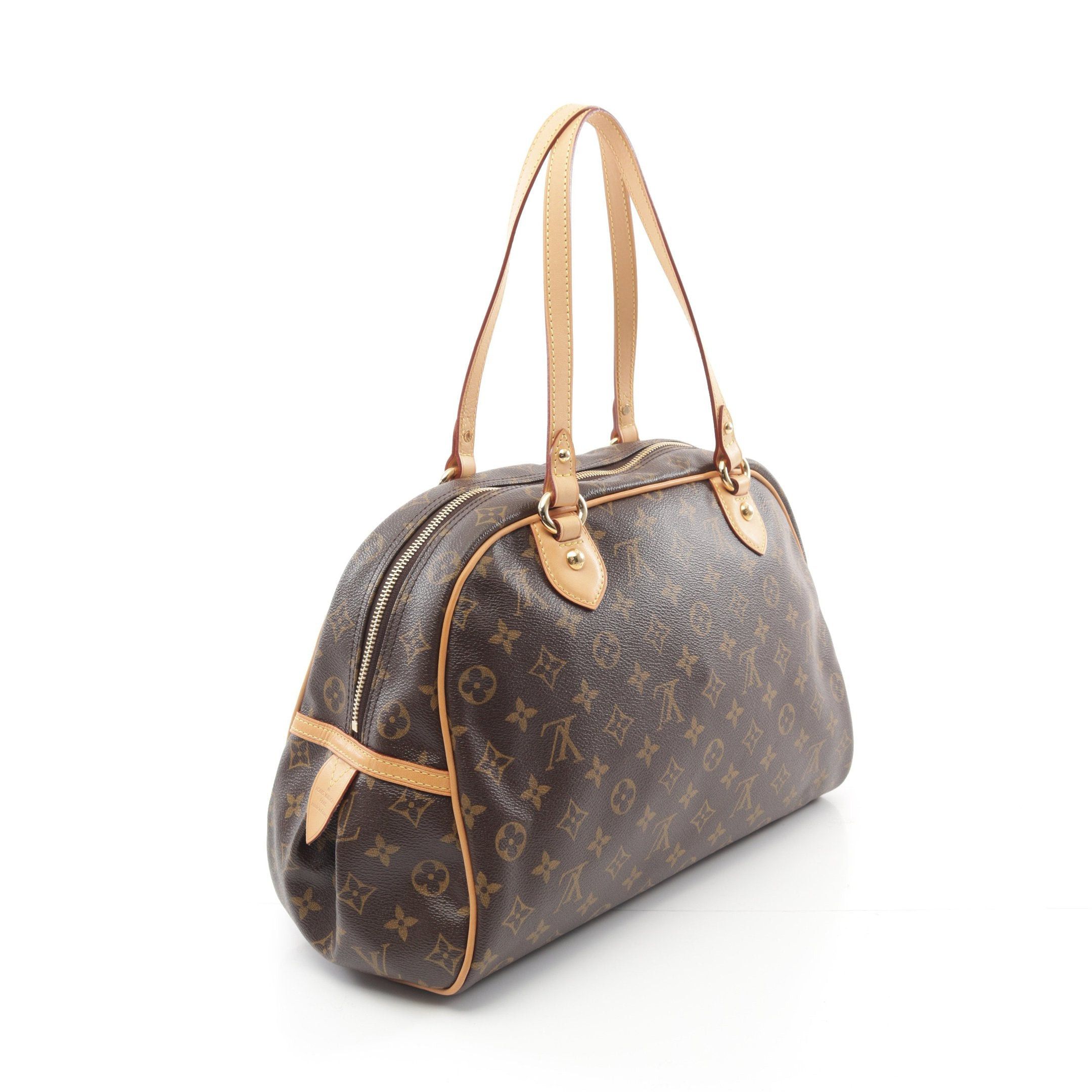 Louis Vuitton Montorgueil Gm Monogram Shoulder Bag Leather Brown