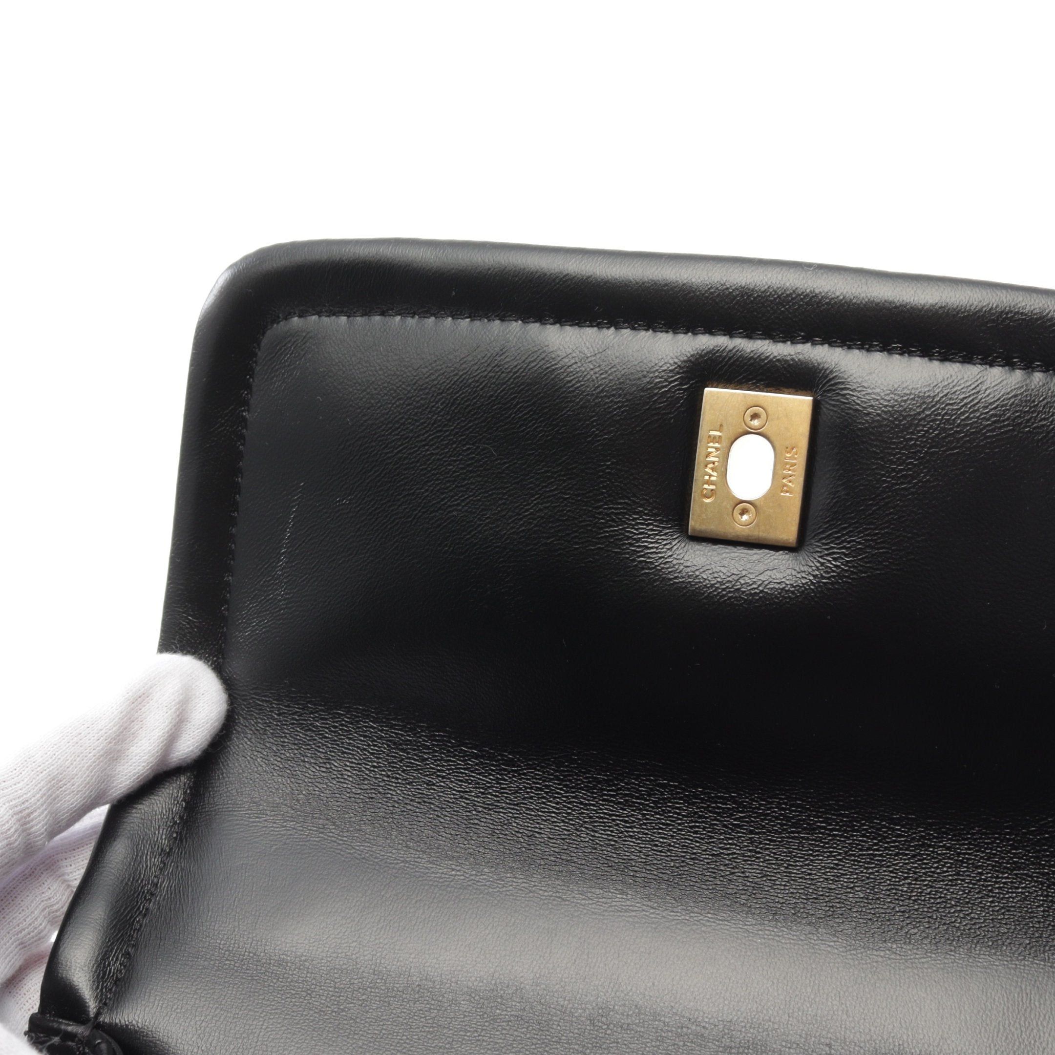 Chanel Chanel Matelasse Chain Shoulder Bag Lambskin Black Gold Hardware Size ONE SIZE - 6 Thumbnail