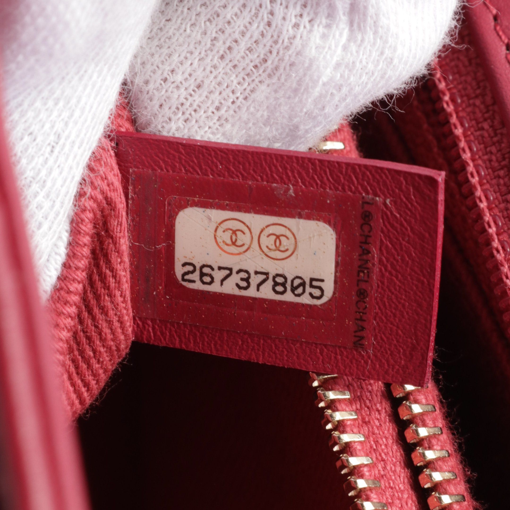 Chanel Chanel Coco Handle 29 Top Flap Chevron V-Stitch Handbag Leather Red Gold Hardware Size ONE SIZE - 5 Thumbnail