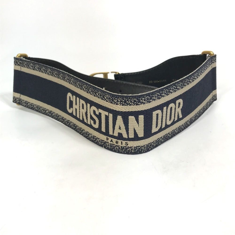 Dior Dior Cd Fittings Embroidery Canvas Logo Courroies Cotton Women Size ONE SIZE - 4 Thumbnail