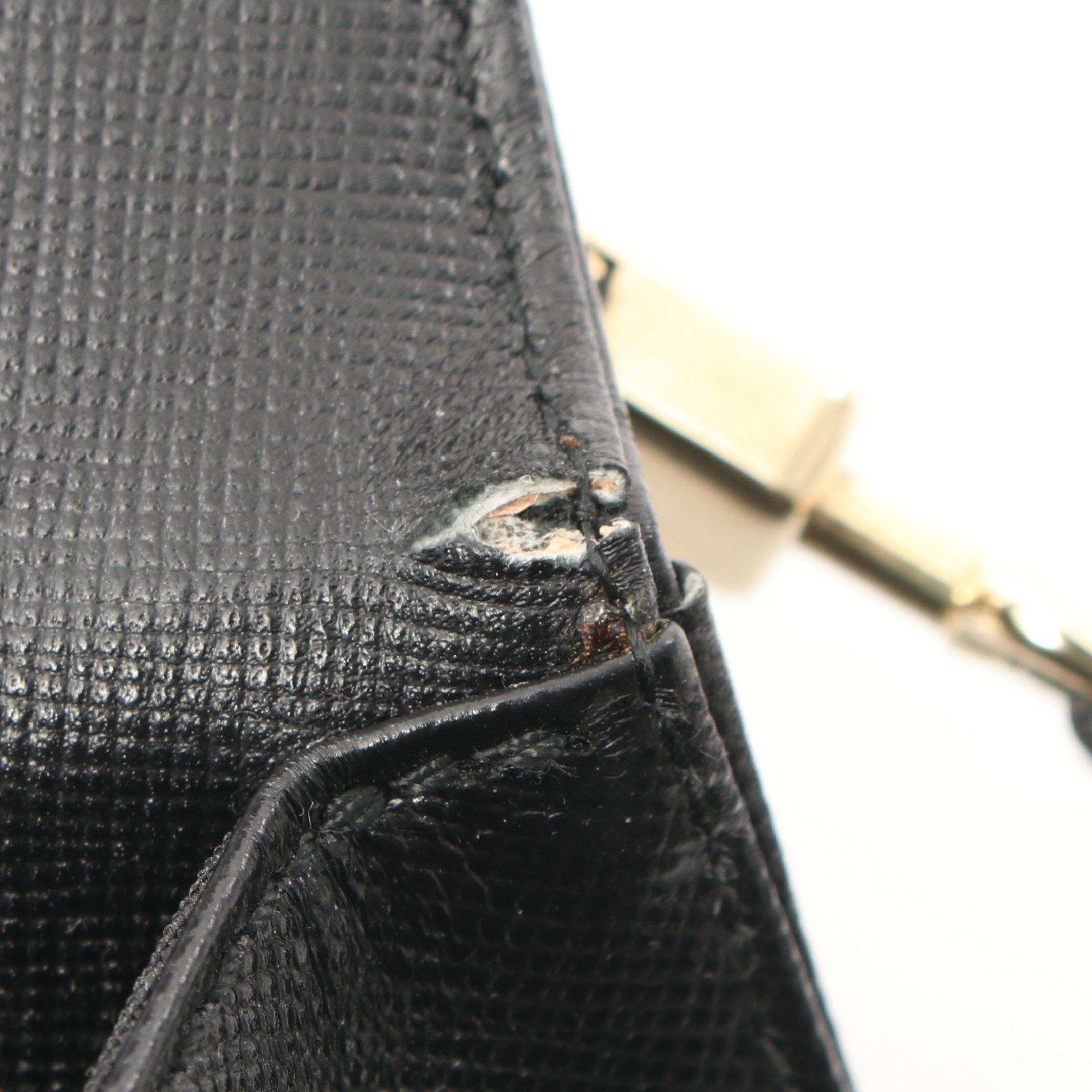 Salvatore Ferragamo Salvatore Ferragamo Gancini Handbag Saffiano Leather Black Size ONE SIZE - 6 Thumbnail