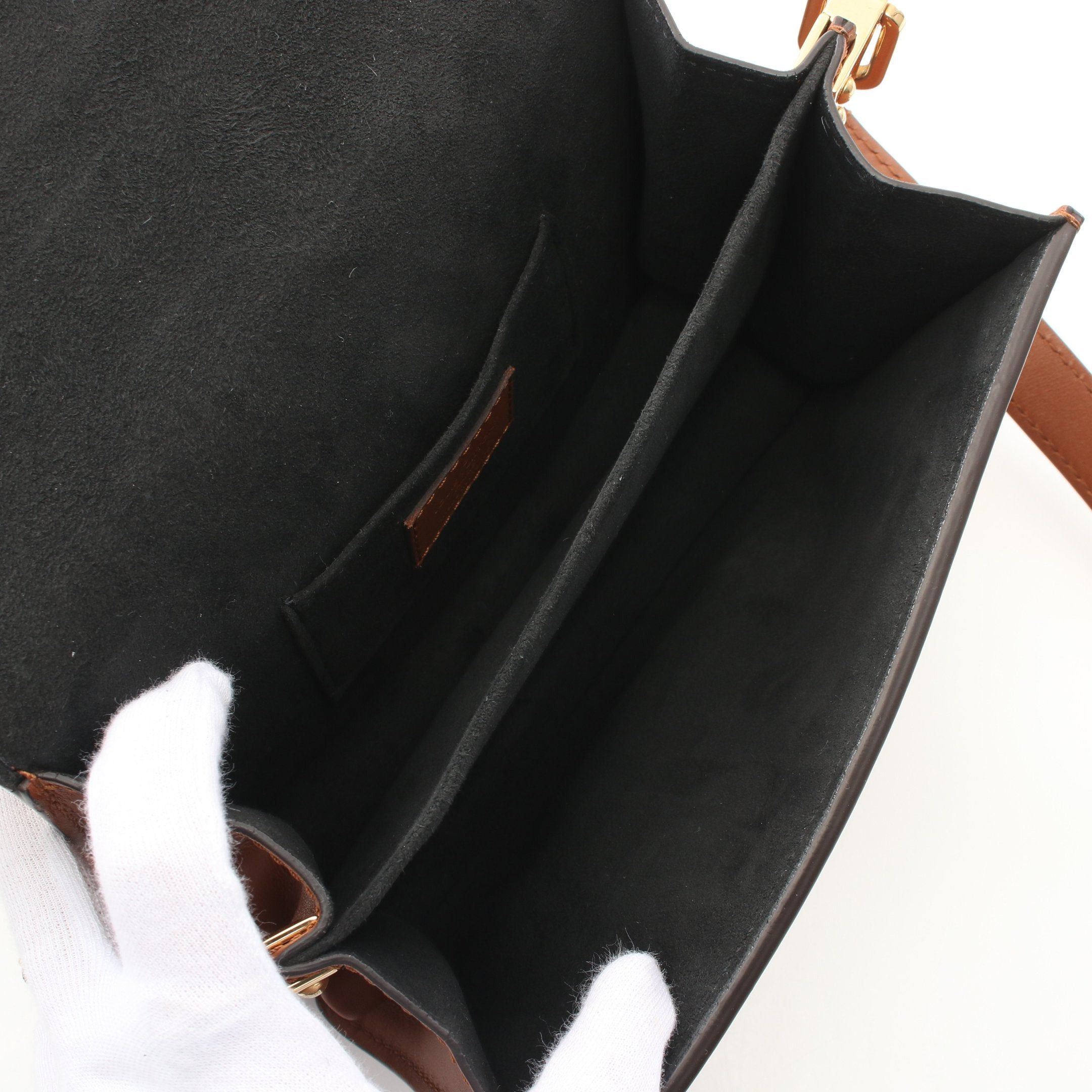 Louis Vuitton Louis Vuitton Dauphine Mini Monogram Reverse Shoulder Bag Leather Brown Beige Size ONE SIZE - 3 Thumbnail