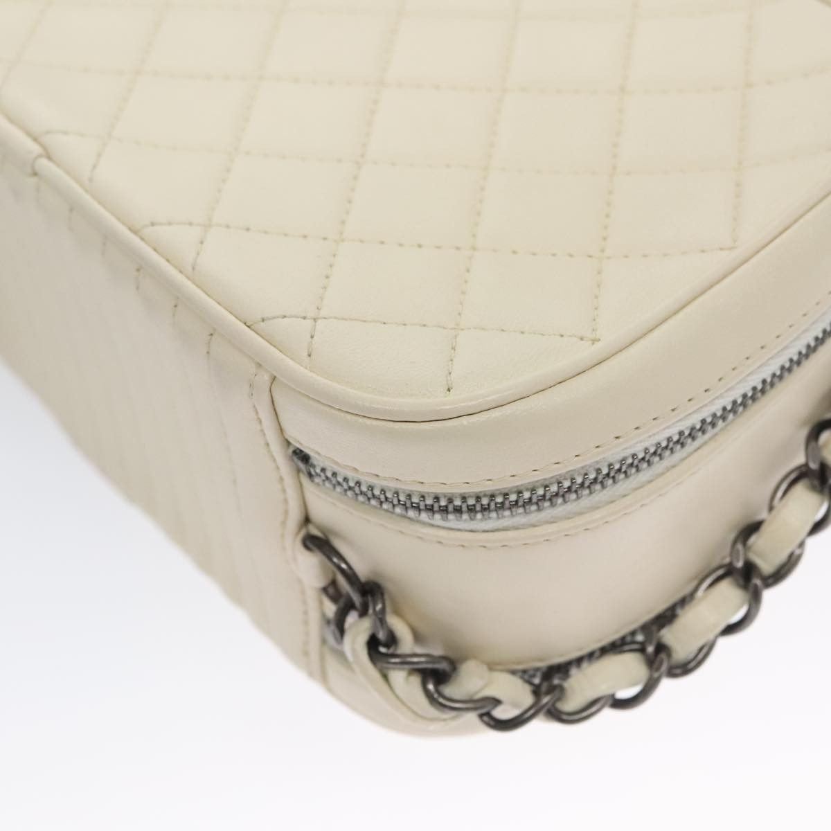 Chanel Coco Boy White Leather Shoulder Bag (Pre-Owned) Size ONE SIZE - 8 Thumbnail