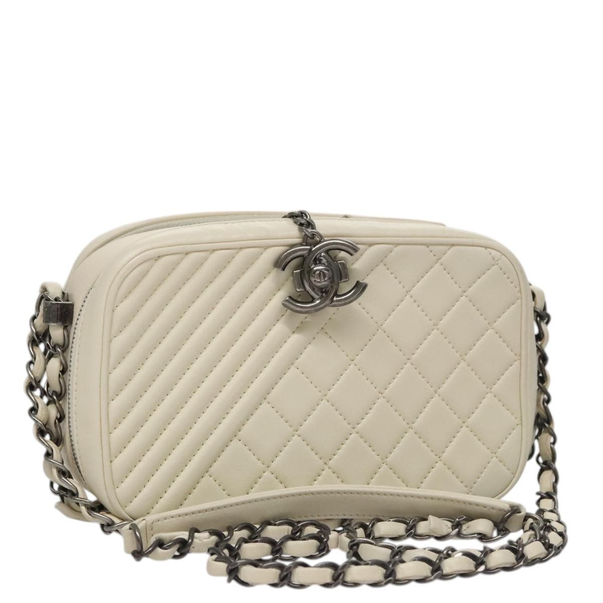 Chanel Coco Boy White Leather Shoulder Bag (Pre-Owned) Size ONE SIZE - 19 Thumbnail