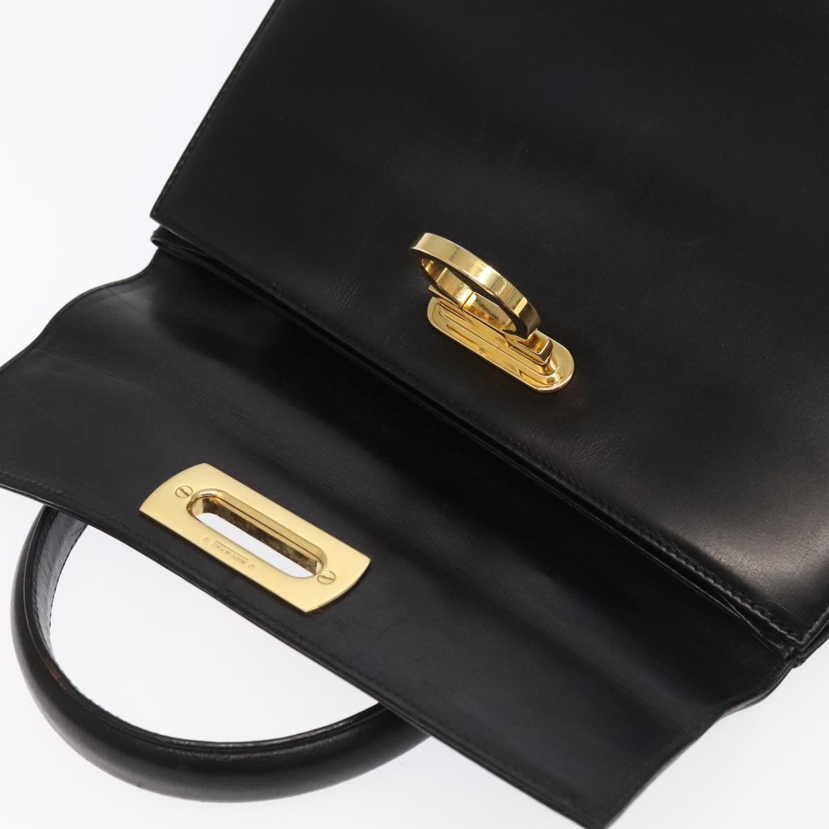 Salvatore Ferragamo Gancini Black Leather Handbag (Pre-Owned) Size ONE SIZE - 14 Thumbnail