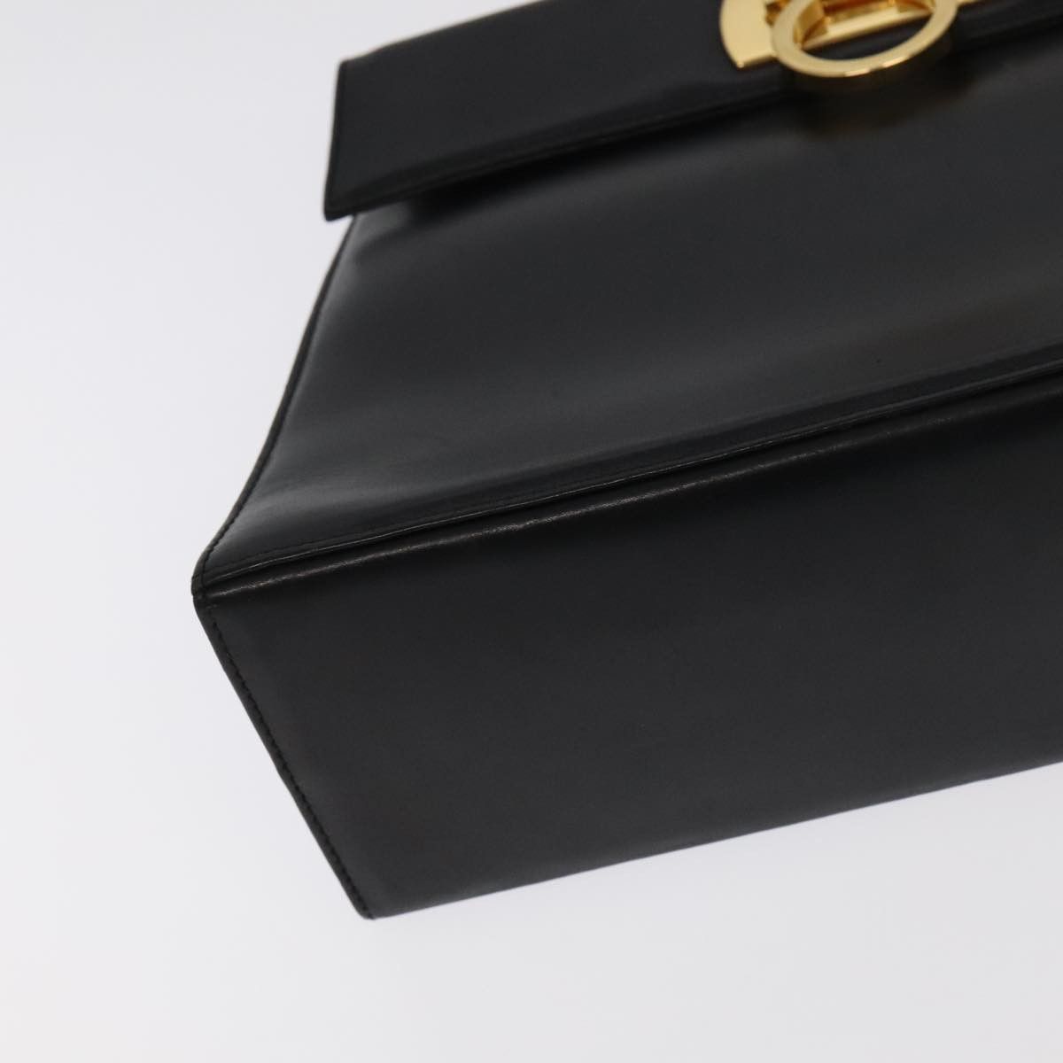Salvatore Ferragamo Gancini Black Leather Handbag (Pre-Owned) Size ONE SIZE - 7 Thumbnail