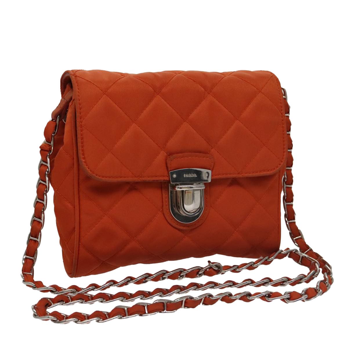 Prada Tessuto Orange Synthetic Shoulder Bag (Pre-Owned) Size ONE SIZE - 19 Thumbnail