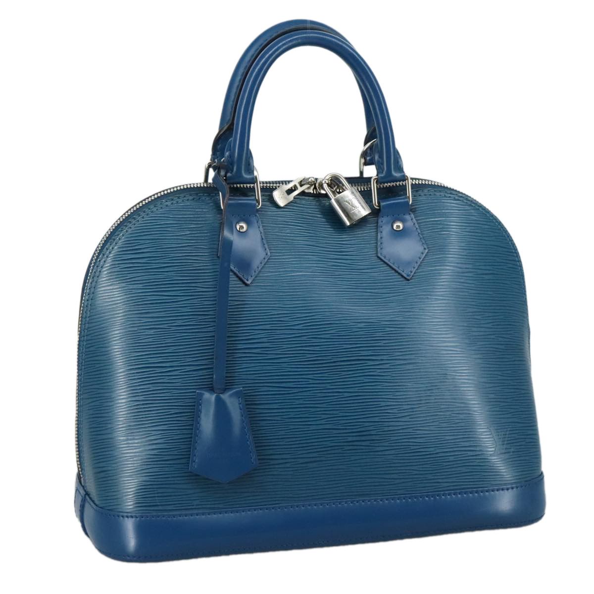 Louis Vuitton Alma Blue Leather Handbag (Pre-Owned) Size ONE SIZE - 17 Thumbnail