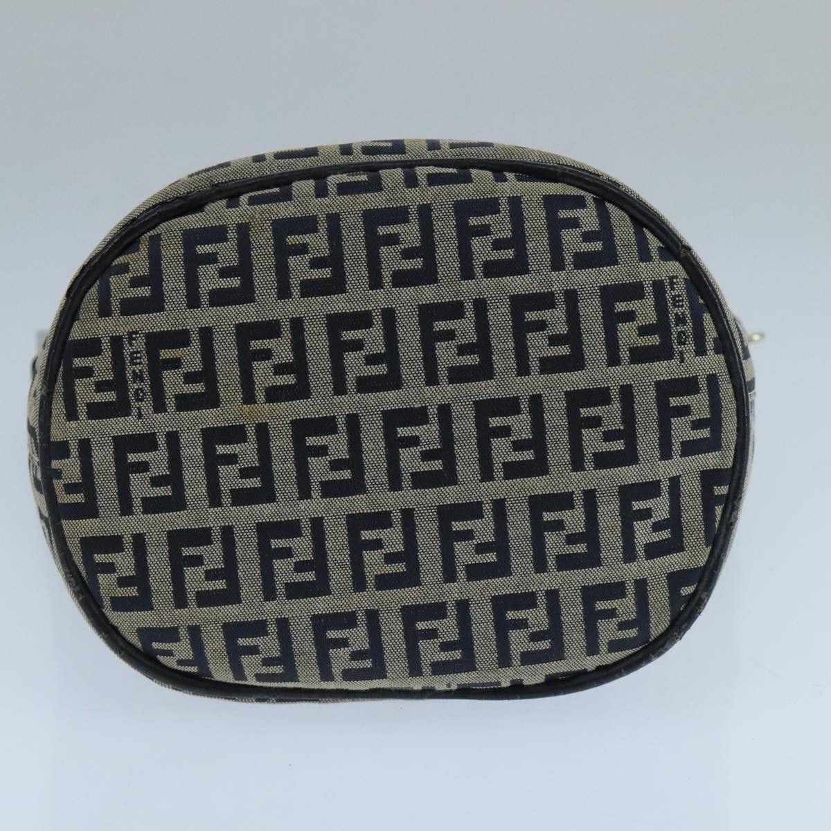 Fendi Zucchino Navy Canvas Shoulder Bag (Pre-Owned) Size ONE SIZE - 19 Thumbnail