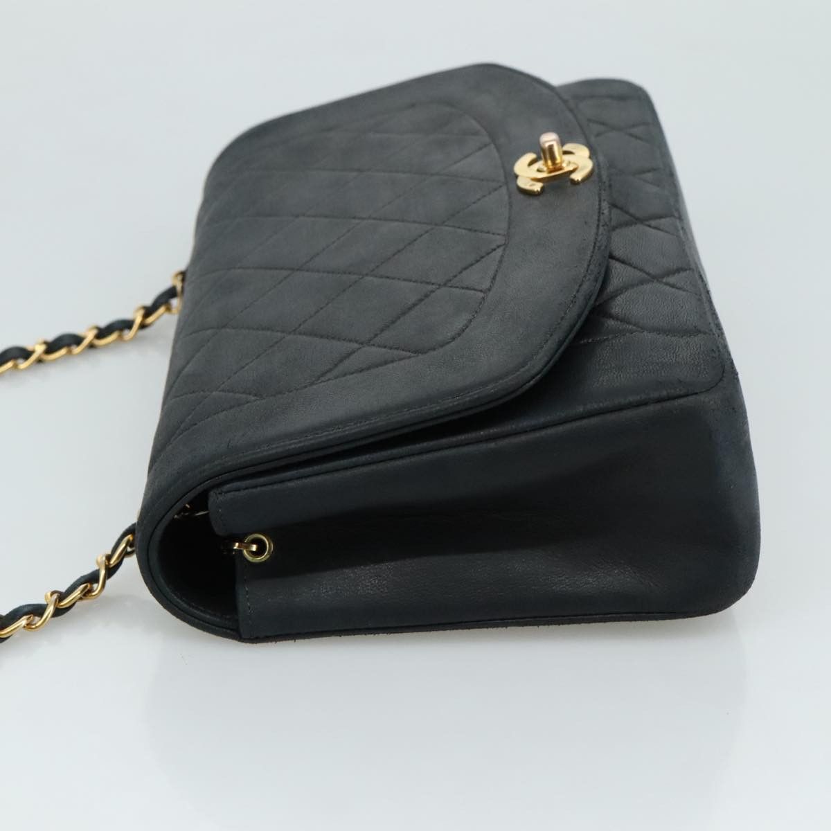 Chanel Diana Black Leather Shoulder Bag (Pre-Owned) Size ONE SIZE - 4 Thumbnail