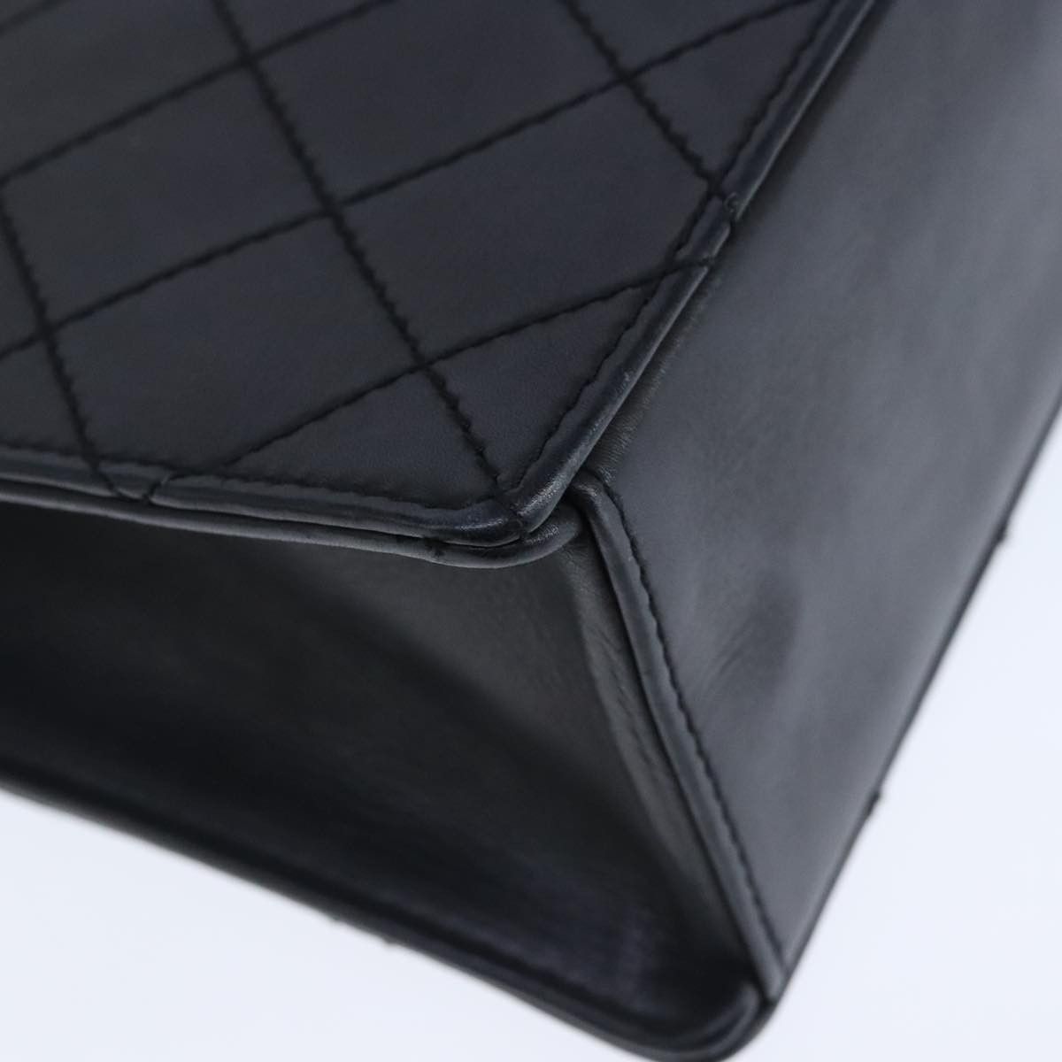 Chanel Coco Mark Black Leather Handbag (Pre-Owned) Size ONE SIZE - 7 Thumbnail