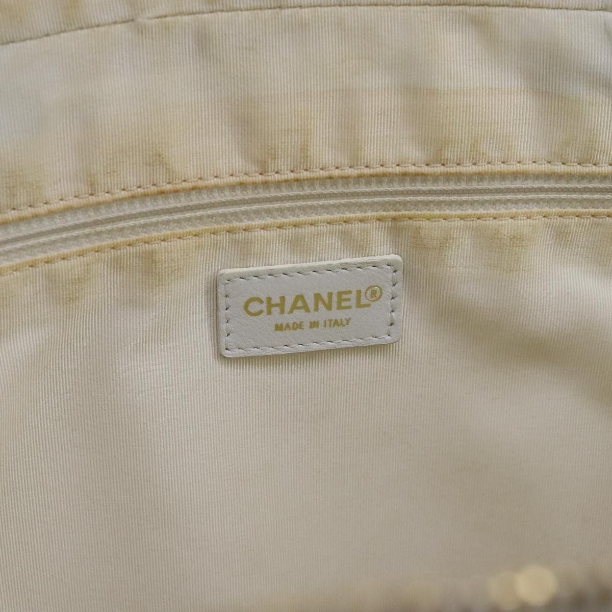 Chanel Wild Stitch White Leather Tote Bag (Pre-Owned) Size ONE SIZE - 16 Thumbnail